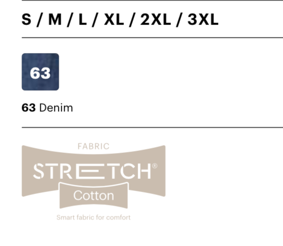 Men's long sleeve stretch denim shirt