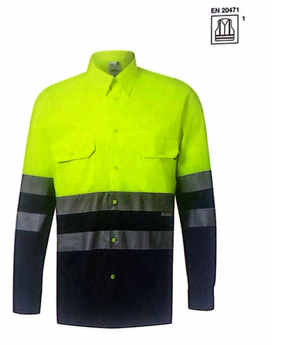 Two-tone Long Sleeve Shirt