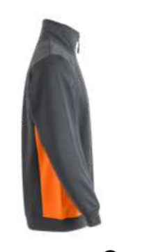 Two-tone half-zip sweatshirt