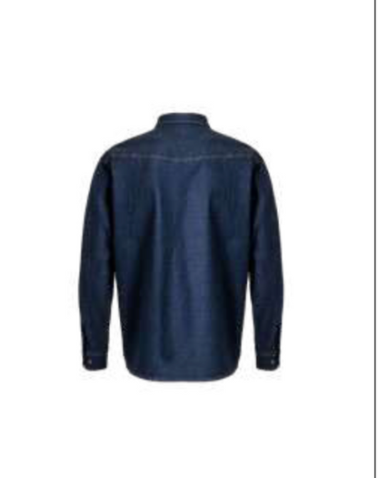 Men's long sleeve stretch denim shirt