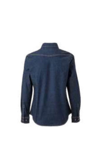 Women's long sleeve stretch denim shirt