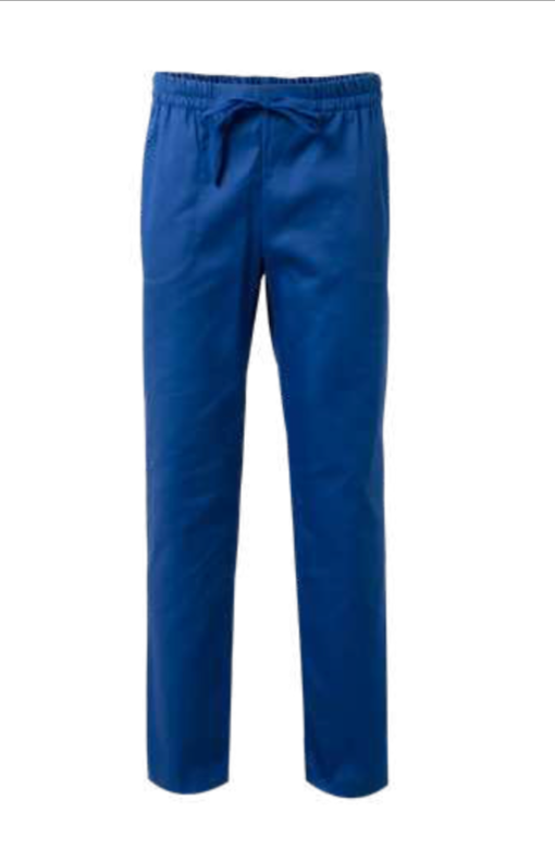 Scrub trousers with elastic waistband