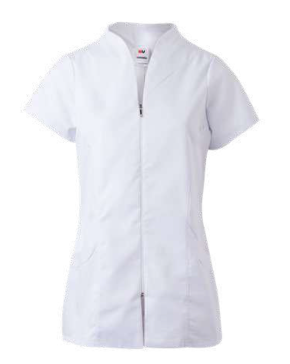 Short sleeve zipped women ́s tunic