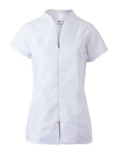 Short sleeve zipped women ́s tunic